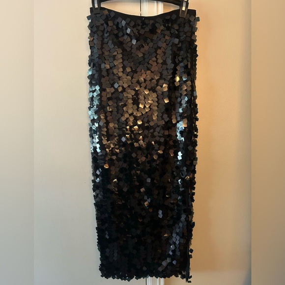 House of Harlow 1960 black sequin midi skirt small - Picture 1 of 5